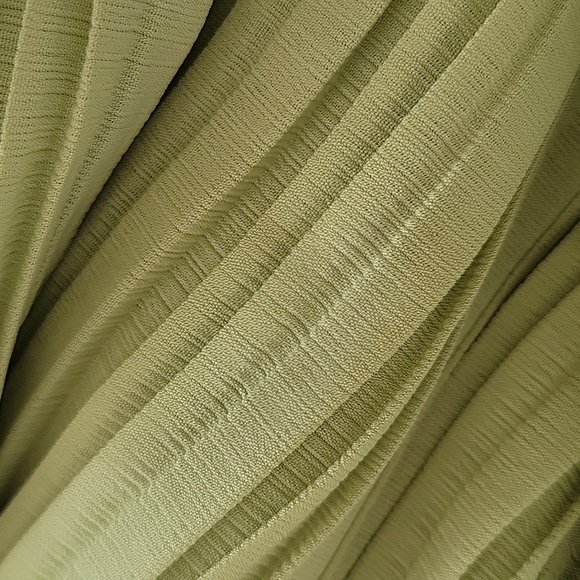 Lulus Women's Lime Green Plisse Sleeveless Wide-Leg Jumpsuit Size L - Picture 11 of 16